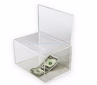 Custom acrylic donation bins donation containers charity collection boxes NAB-003