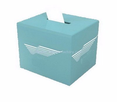 Custom blue tissue box unique tissue holders acrylic display box with lid NAB-035