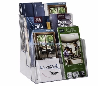 Custom acrylic perspex leaflet display stands rack card catalogue holders plastic NBD-056