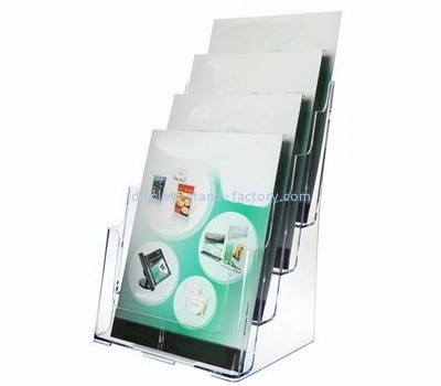 Custom design wall mounted acrylic magazine rack office display NBD-090