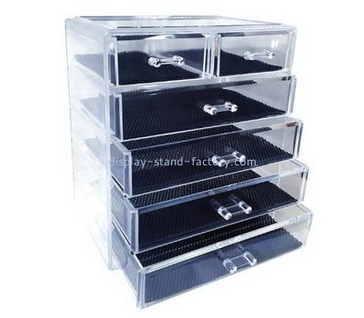 Custom clear acrylic box 6 drawers cases for makeup NMD-021
