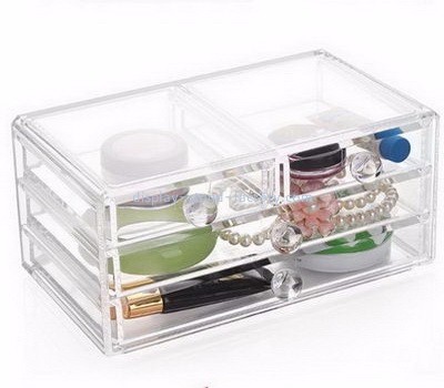 Acrylic display supplier custom cheap clear acrylic makeup storage organizer case NMD-039