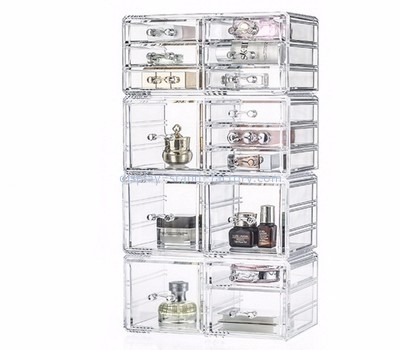Custom clear acrylic cosmetic makeup storage organizer containers with drawers NMD-041