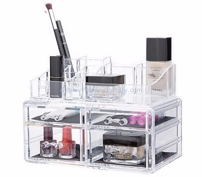 Custom cheap acrylic makeup drawers storage box cosmetic organizer NMD-047
