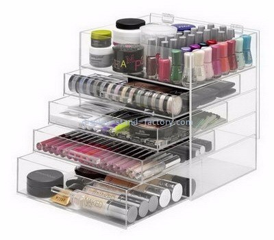 Acrylic display supplier custom acrylic 5 drawers makeup organizer NMD-051