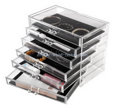 Display case manufacturers custom large acrylic plastic makeup storage case NMD-084