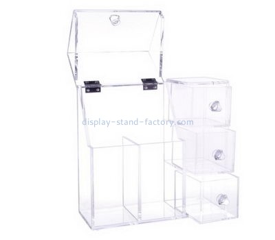 Display case manufacturers customize clear large makeup storage containers organizer NMD-133