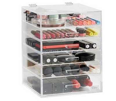 Acrylic display manufacturers customize plastic makeup organizers with drawers NMD-153