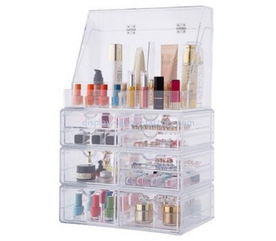 Perspex manufacturers customize cheap clear acrylic makeup storage organizer with drawers NMD-178