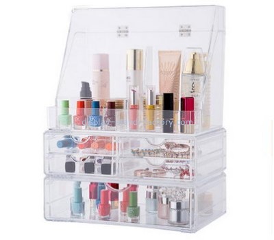 Display case manufacturers customize cheap clear acrylic makeup storage containers drawers organizer NMD-184