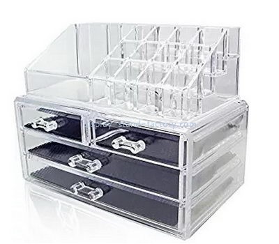 Acrylic display factory customize clear acrylic make up drawer organizer NMD-189