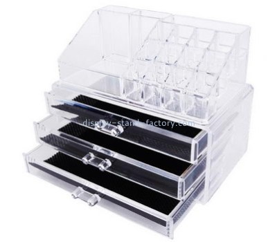 Acrylic items manufacturers customize 3 drawer acrylic makeup cosmetic organizer NMD-194