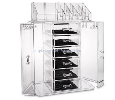 Perspex manufacturers customize 6 drawer make up cosmetic acrylic organiser NMD-193