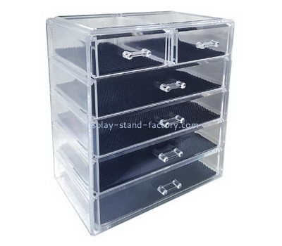 Acrylic box manufacturer customize 6 drawer make up cosmetic acrylic organiser NMD-195