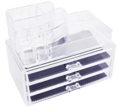 Display box manufacturer customize acrylic 3 drawer organizer for makeup NMD-197