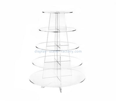 China acrylic manufacturer customize acrylic display holders 5 tier cupcake stand NFD-027