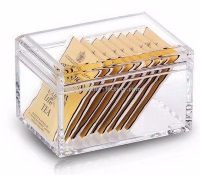 Acrylic display supplier customized acrylic tea box with lid NAB-090