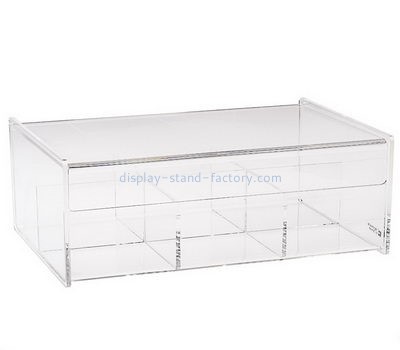 Acrylic box manufacturer customized plastic acrylic storage box with dividers NAB-095