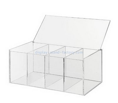 Acrylic supplier customized lucite acrylic box with dividers NAB-096