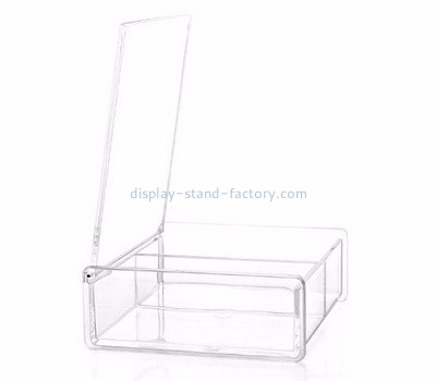 Display case manufacturers customized small acrylic box with hinged lid NAB-111