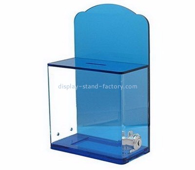 Acrylic donation box suppliers customized clear acrylic suggestion box NAB-185