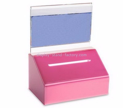 Suggestion box supplier customized acrylic collection boxes for charity NAB-207