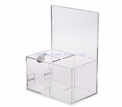 Suggestion box supplier customized acrylic money collection boxes for charity NAB-204