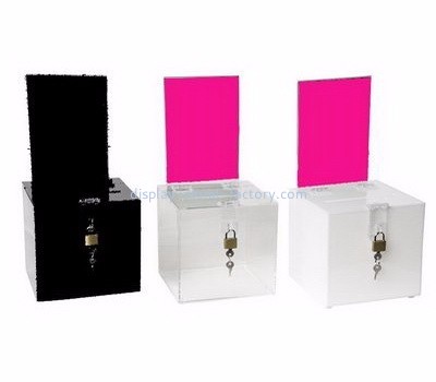 Acrylic donation box suppliers customized acrylic comment suggestion ballot box NAB-224