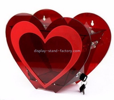 Acrylic donation box suppliers customized acrylic charity money collection boxes NAB-241