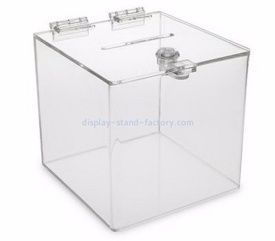 Charity collection boxes suppliers customized large acrylic ballot box NAB-254