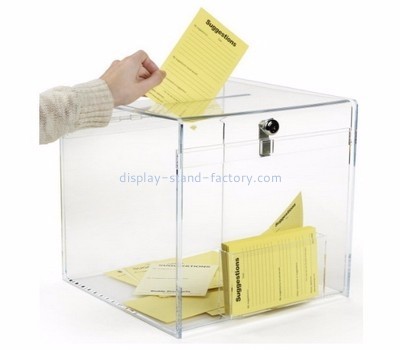 Acrylic donation box suppliers customized acrylic ballot suggestion box NAB-261