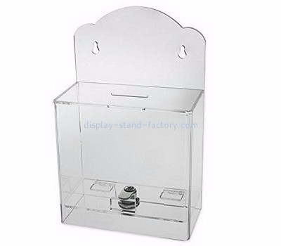Display box manufacturer customized clear acrylic ballot charity box NAB-271
