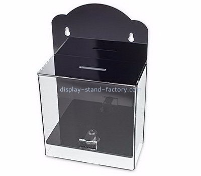 Acrylic donation box suppliers customized clear plastic ballot box NAB-275