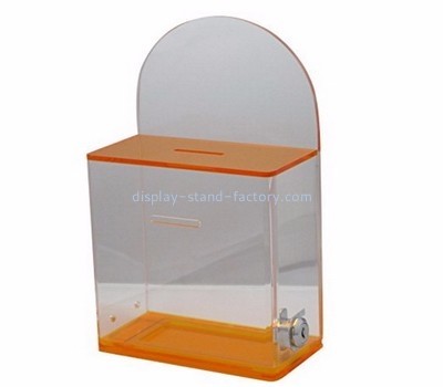 Retail display manufacturers customized acrylic collection boxes for charity NAB-312