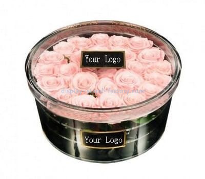 Acrylic products manufacturer customized acrylic round luxury rose box NAB-325