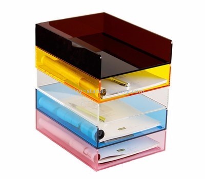 Perspex manufacturers customized acrylic file organizer holder NBD-112