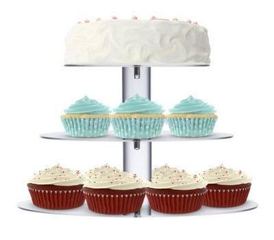 Retail display racks manufacturers custom acrylic cake and cupcake tower NFD-080