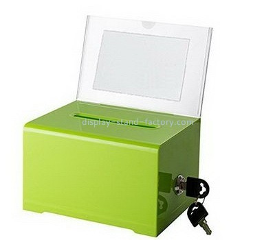 Customized green acrylic ballot box NAB-409