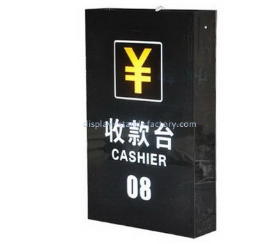 Customized black acrylic light up sign box NAB-415