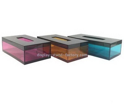 Customized transparent acrylic tissue box holder NAB-433
