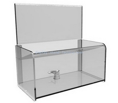 Bespoke transparent lucite charity donation boxes NAB-451