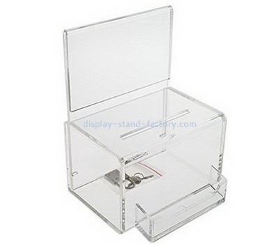 Bespoke transparent lucite donation collection boxes NAB-456