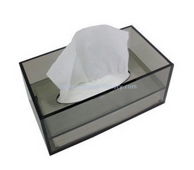 Bespoke transparent acrylic rectangular tissue box NAB-459