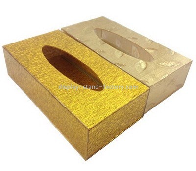 Bespoke gold acrylic modern tissue box NAB-469