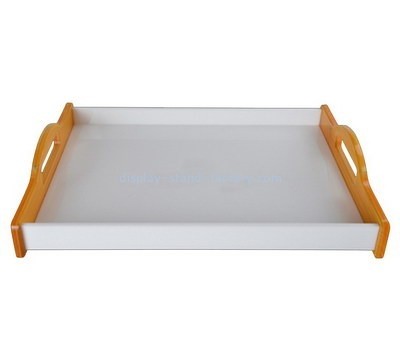 Bespoke white acrylic serving platter with handles STD-047