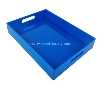 Bespoke blue acrylic rectangular tray STD-071