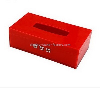 Bespoke acrylic red tissue box NAB-482