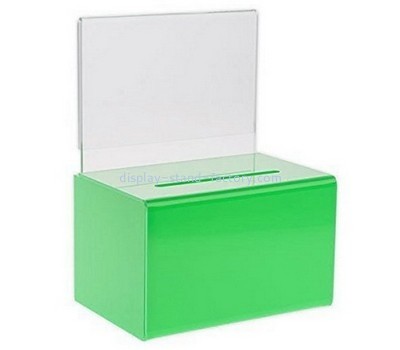 Bespoke green acrylic donation box NAB-494