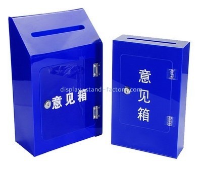 Bespoke acrylic blue suggestion box NAB-564