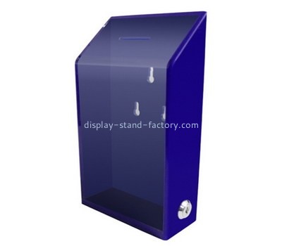 Bespoke acrylic wall mounted collection box NAB-578